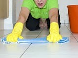 Women, 50 , while cleaning
